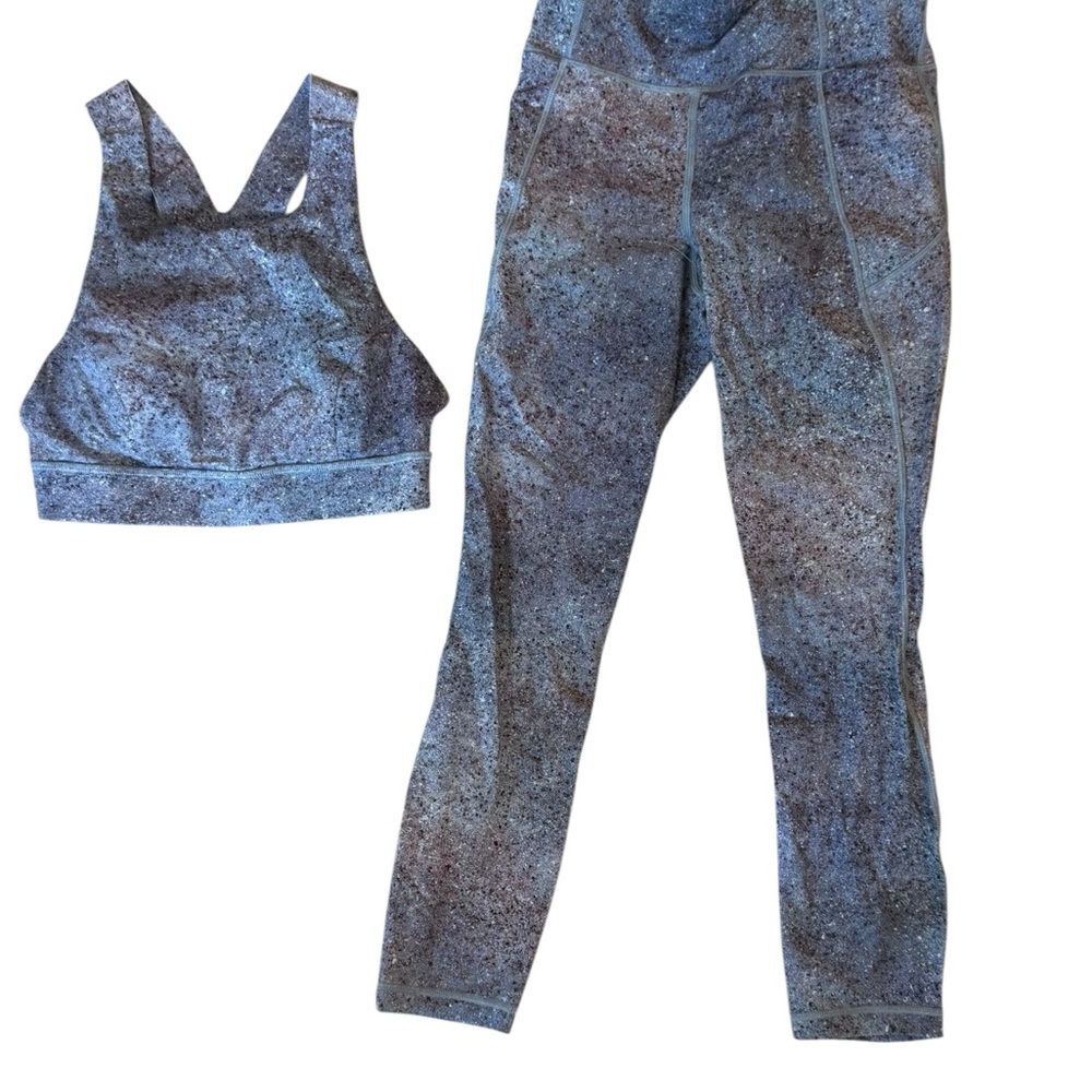 LULULEMON FAST + FREE SET SIZE 4 ** RARE NULUX FABRIC **